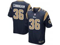 Men Nike NFL St. Louis Rams #36 Benny Cunningham Home Navy Blue Game Jersey