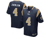 Men Nike NFL St. Louis Rams #4 Greg Zuerlein Home Navy Blue Game Jersey