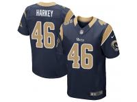 Men Nike NFL St. Louis Rams #46 Cory Harkey Authentic Elite Home Navy Blue Jersey