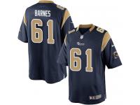 Men Nike NFL St. Louis Rams #61 Alex Carrington Tim Barnes Home Navy Blue Limited Jersey
