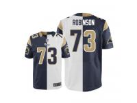 Men Nike NFL St. Louis Rams #73 Greg Robinson TeamRoad Two Tone Limited Jersey