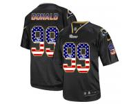 Men Nike NFL St. Louis Rams #99 Aaron Donald Black USA Flag Fashion Limited Jersey