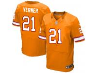 Men Nike NFL Tampa Bay Buccaneers #21 Alterraun Verner Authentic Elite Orange Jersey