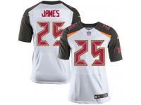 Men Nike NFL Tampa Bay Buccaneers #25 Mike James Authentic Elite Road White Jersey