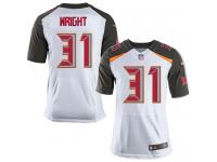 Men Nike NFL Tampa Bay Buccaneers #31 Major Wright Authentic Elite Road White Jersey