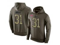 Men Nike NFL Tampa Bay Buccaneers #31 Major Wright Olive Salute To Service KO Performance Hoodie