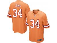 Men Nike NFL Tampa Bay Buccaneers #34 Charles Sims Orange Game Jersey