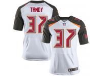 Men Nike NFL Tampa Bay Buccaneers #37 Keith Tandy Authentic Elite Road White Jersey