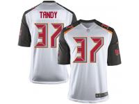 Men Nike NFL Tampa Bay Buccaneers #37 Keith Tandy Road White Game Jersey