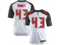 Men Nike NFL Tampa Bay Buccaneers #43 Ahmad Black Authentic Elite Road White Jersey