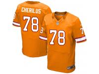 Men Nike NFL Tampa Bay Buccaneers #78 Gosder Cherilus Authentic Elite Orange Jersey