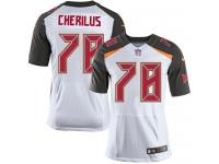 Men Nike NFL Tampa Bay Buccaneers #78 Gosder Cherilus Authentic Elite Road White Jersey