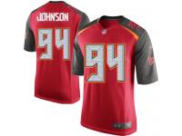 Men Nike NFL Tampa Bay Buccaneers #94 George Johnson Home Red Game Jersey