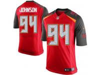 Men Nike NFL Tampa Bay Buccaneers #94 George Johnson Home Red Limited Jersey