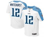 Men Nike NFL Tennessee Titans #12 Charlie Whitehurst Authentic Elite Road White Jersey