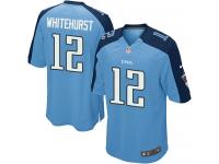 Men Nike NFL Tennessee Titans #12 Charlie Whitehurst Home Light Blue Game Jersey