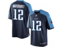 Men Nike NFL Tennessee Titans #12 Charlie Whitehurst Navy Blue Limited Jersey