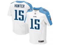 Men Nike NFL Tennessee Titans #15 Justin Hunter Authentic Elite Road White Jersey