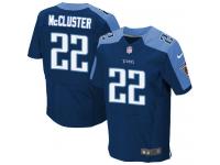 Men Nike NFL Tennessee Titans #22 Dexter McCluster Authentic Elite Navy Blue Jersey