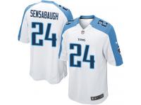 Men Nike NFL Tennessee Titans #24 Coty Sensabaugh Road White Game Jersey
