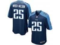 Men Nike NFL Tennessee Titans #25 Blidi WrehWilson Navy Blue Game Jersey