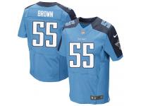 Men Nike NFL Tennessee Titans #55 Zach Brown Authentic Elite Home Light Blue Jersey