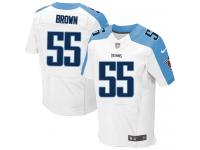 Men Nike NFL Tennessee Titans #55 Zach Brown Authentic Elite Road White Jersey