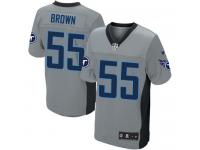 Men Nike NFL Tennessee Titans #55 Zach Brown Grey Shadow Limited Jersey