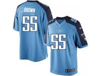 Men Nike NFL Tennessee Titans #55 Zach Brown Home Light Blue Limited Jersey