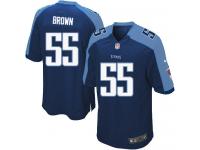 Men Nike NFL Tennessee Titans #55 Zach Brown Navy Blue Game Jersey