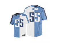 Men Nike NFL Tennessee Titans #55 Zach Brown TeamRoad Two Tone Limited Jersey