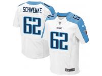 Men Nike NFL Tennessee Titans #62 Brian Schwenke Authentic Elite Road White Jersey