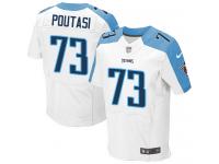 Men Nike NFL Tennessee Titans #73 Jeremiah Poutasi Authentic Elite Road White Jersey