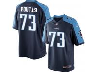 Men Nike NFL Tennessee Titans #73 Jeremiah Poutasi Navy Blue Limited Jersey