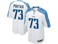 Men Nike NFL Tennessee Titans #73 Jeremiah Poutasi Road White Limited Jersey