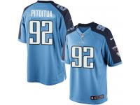 Men Nike NFL Tennessee Titans #92 Ropati Pitoitua Home Light Blue Limited Jersey