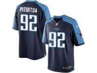 Men Nike NFL Tennessee Titans #92 Ropati Pitoitua Navy Blue Limited Jersey