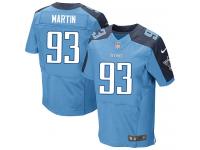 Men Nike NFL Tennessee Titans #93 Mike Martin Authentic Elite Home Light Blue Jersey
