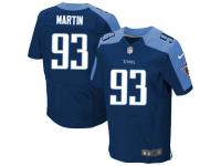 Men Nike NFL Tennessee Titans #93 Mike Martin Authentic Elite Navy Blue Jersey