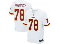 Men Nike NFL Washington Redskins #78 Kory Lichtensteiger Authentic Elite Road White Jersey