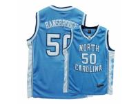 Men Nike North Carolina #50 Tyler Hansbrough Blue Authentic NCAA Jersey