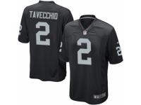 Men Nike Oakland Raiders #2 Giorgio Tavecchio Game Black Team Color NFL Jersey