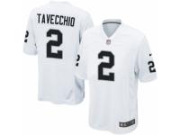 Men Nike Oakland Raiders #2 Giorgio Tavecchio Game White NFL Jersey