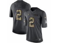 Men Nike Oakland Raiders #2 Giorgio Tavecchio Limited Black 2016 Salute to Service NFL Jersey