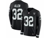 Men Nike Oakland Raiders #32 Marcus Allen Limited Black Therma Long Sleeve NFL Jersey