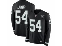 Men Nike Oakland Raiders #54 Emmanuel Lamur Limited Black Therma Long Sleeve NFL Jersey