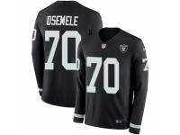 Men Nike Oakland Raiders #70 Kelechi Osemele Limited Black Therma Long Sleeve NFL Jersey