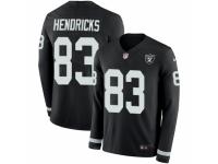 Men Nike Oakland Raiders #83 Ted Hendricks Limited Black Therma Long Sleeve NFL Jersey