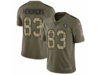 Men Nike Oakland Raiders #83 Ted Hendricks Limited Olive/Camo 2017 Salute to Service NFL Jersey