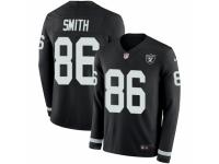 Men Nike Oakland Raiders #86 Lee Smith Limited Black Therma Long Sleeve NFL Jersey